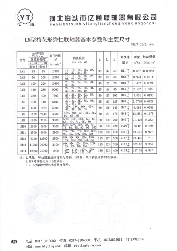 梅花形弹性联轴器